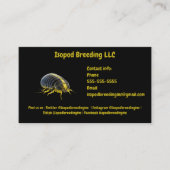 イソカスタマイズプッド動物の黒と黄色 名刺 (正面)