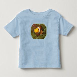 イソギンチャクの中のカクレクマノミ。フォトグラフィックデザイン    トドラーTシャツ