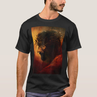 イソップの王冠を持つユーモラスなイエス・キリストのグラフィック Tシャツ