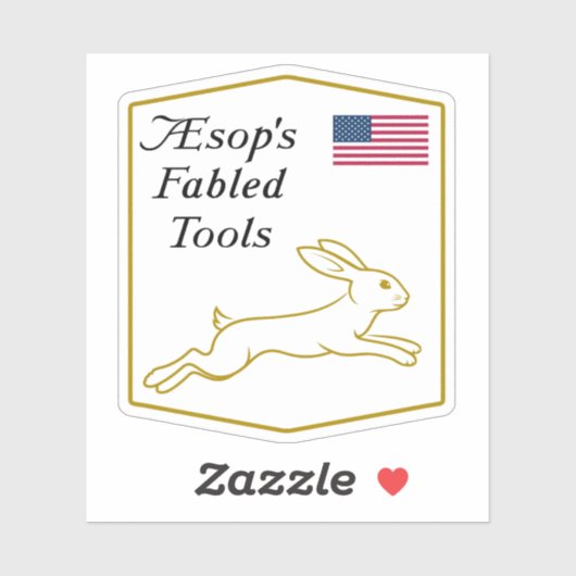 イソップ寓話の工具：ウサギブランド シール (シート)