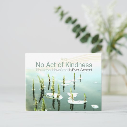 イソップ感動的引用文「優しさ」 ポストカード (スタンド正面)