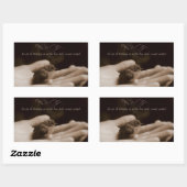 イソプ感動的引用文「親切な行為」 長方形シール (シート)