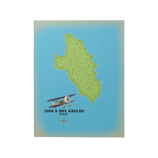 イゾラ・デル・ジリオ イタリア地図 ノートパッド (回転)