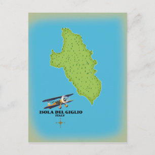 イゾラ・デル・ジリオ イタリア 地図 ポストカード