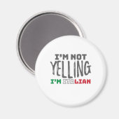 イタおもしろいリアの成長を叫ばなイタリアンいイタリアの冗談 マグネット (正面/裏面)