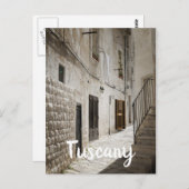 イタぶら下がったリアの路地で洗濯物を干す ポストカード (正面/裏面)