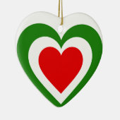 イタイタリアンリア国旗のハート セラミックオーナメント (右)