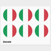 イタイタリアンリア国旗 ラウンドシール (シート)