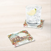 イタエレガントリア、フィレンツェの夕食への招待。 スクエアペーパーコースター (インサイチュ)