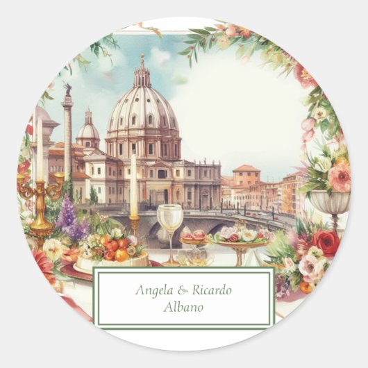 イタエレガントリア、フィレンツェの夕食への招待。 ラウンドシール (正面)