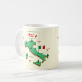 イタカッコいいイカラフルリアの地図 コーヒーマグカップ (正面左)