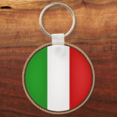 イタカッコいいリア国旗のシール キーホルダー (正面)