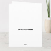 イタズラなバレンタインデーの夫へ　大きなカードを カード (裏面)