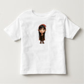 イタズラな少女のクリスマスエルフ幼児用Tシャツ トドラーTシャツ (正面)
