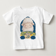 イタズラな「食べないで」イード・アル＝アドハの子供用Tシャツ