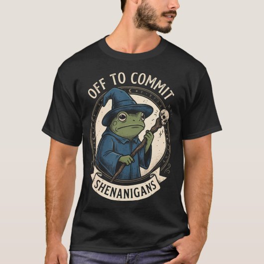 イタズラを起こす魔法使い Tシャツ (正面)