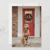 イタズラリストから守られているくらいカワイイ ペット写真のホリデーギフト  招待状 (正面)