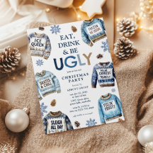 イタズラ好きなクリスマスパーティー！「Eat, Drink & Be Ugly!」醜いセーターのクリ