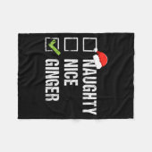 イタズラ好きなサンタ帽をかぶった赤毛のアイルランド人キリスト フリースブランケット (正面(横))