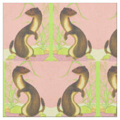 イタチのプリント ファブリック (クローズアップ)