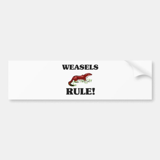 イタチの規則! バンパーステッカー (正面)