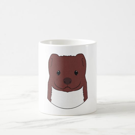イタチの顔 コーヒーマグカップ (中央)