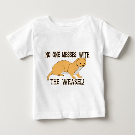イタチを扱う ベビーTシャツ (正面)