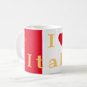 イタパーソナライズされたリア国旗 コーヒーマグカップ (正面左)