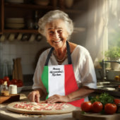 イタリはっきりしたアイタリアンエプロンパーソナライズされた国旗 エプロン