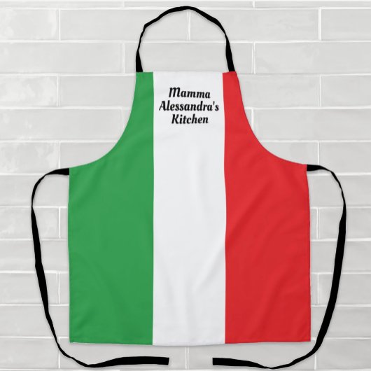 イタリはっきりしたアイタリアンエプロンパーソナライズされた国旗 エプロン