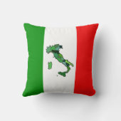 イタリアおよびイタリアンな旗の地図 クッション (裏面)