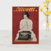 イタリアからのヴィンテージ広告プリント付きグリーティングカード カード (黄色い花)