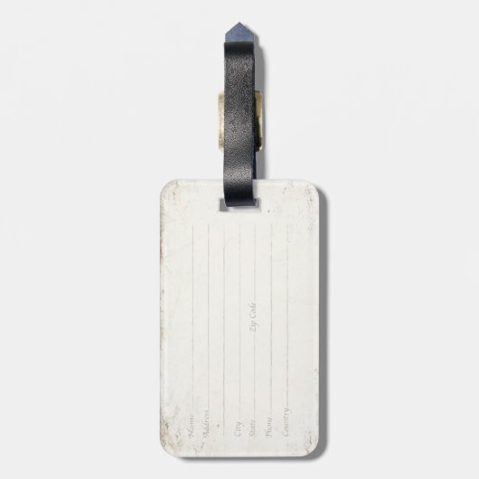 イタリアからの汚れた旗が付いている荷物のラベル ラゲッジタグ (裏面縦)