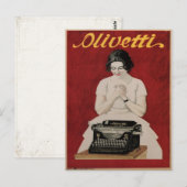 イタリアからヴィンテージ広告プリント付きポストカード ポストカード (正面/裏面)