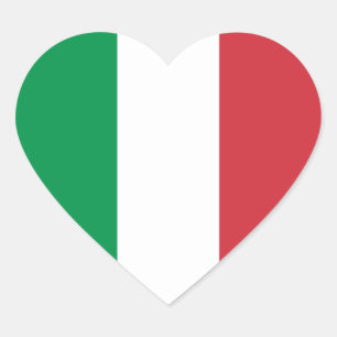 イタリアかイタリアンな旗 ハートシール