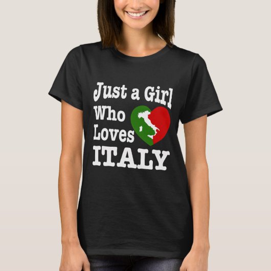 イタリアが大好きな女の子 Tシャツ (正面)