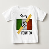 イタリアそれは私のDNAの家系のイタリアンな旗Rotiniにあります ベビーTシャツ (正面)
