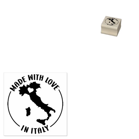 イタリアでの愛で作られた、スモールビジネス、 ラバースタンプ (押印)