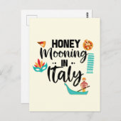 イタリアでの新婚旅行カップルのマッチング休暇 ポストカード (正面/裏面)