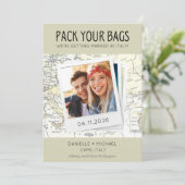 イタリアでの目的地ウェディングのための荷物をまとめて セーブザデート (スタンド正面)