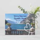 イタリアでの結婚式結婚した後のパーティー 招待状 (スタンド正面)