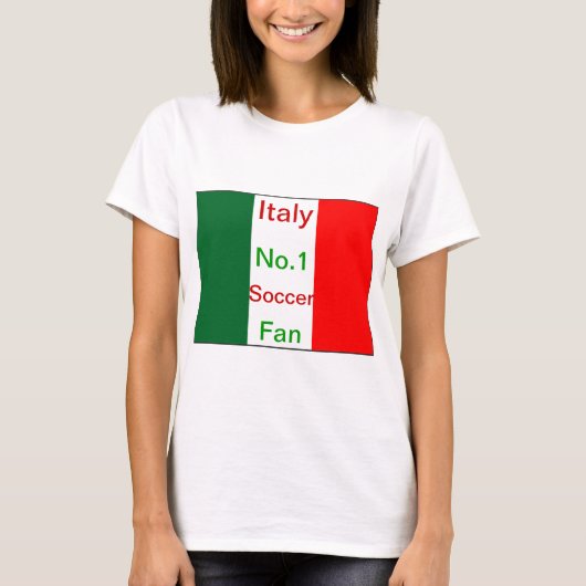 イタリアで一番人気のサッカーファン Tシャツ (正面)