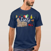 イタリアとすべての文化の贈イタリアンり物が好き Tシャツ (正面)