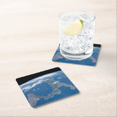 イタリアとその島シチリア。 スクエアペーパーコースター (インサイチュ)