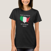 イタリアとアメリカイタリアンの部品を持つアメリカ製 Tシャツ (正面)
