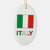 イタリアとイタリアの国旗 セラミックオーナメント (右)
