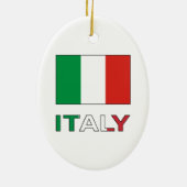 イタリアとイタリアの国旗 セラミックオーナメント (裏面)