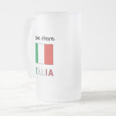 イタリアとイタリアの旗にあなたの名前 フロストグラスビールジョッキ (正面左)