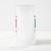イタリアとイタリアの旗にあなたの名前 フロストグラスビールジョッキ (中央)