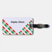 イタリアとイタリアン国旗のタイルパーソナライズされた表示 ラゲッジタグ (裏面横)